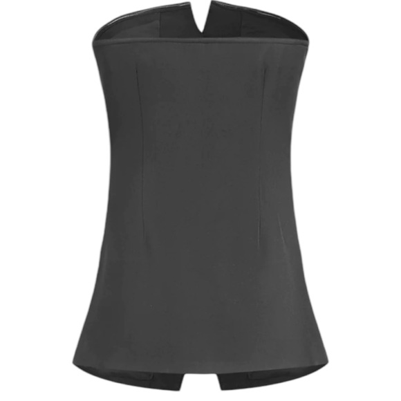 NEW COMMENSE Button Down Tube Top - Picture 4 of 5